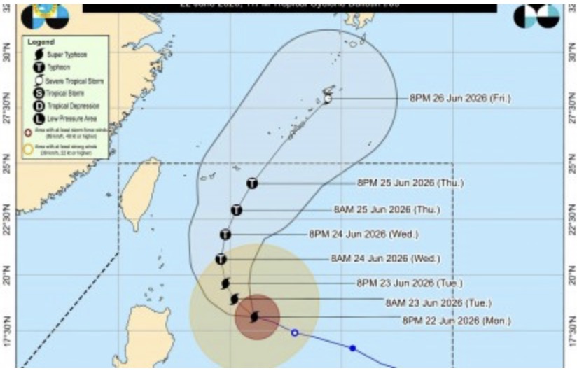 Dự báo đường đi của siêu bão Mekkhala. Ảnh: PAGASA