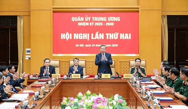 Tổng Bí thư, Chủ tịch nước Tô Lâm chủ trì hội nghị Quân ủy Trung ương lần thứ hai