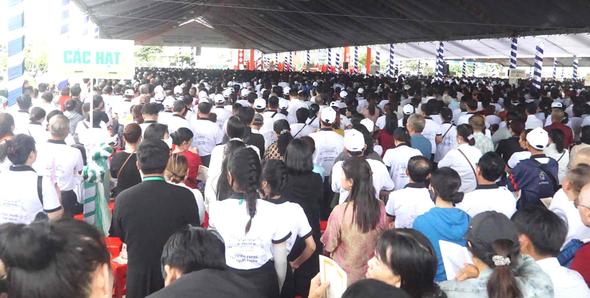 Hàng chục ngàn người hành hương về Tắc Sậy, Cà Mau tham dự lễ. Ảnh: Nhật Hồ.