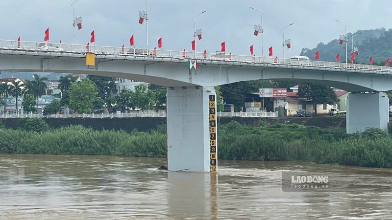Cảnh quan sông Hồng thay đổi rõ rệt khi lượng nước từ thượng nguồn liên tục đổ về. Ảnh: Đinh Đại