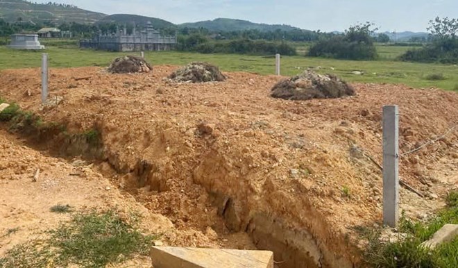 Xử lý hộ dân tự ý đắp mộ giả chiếm đất nghĩa trang