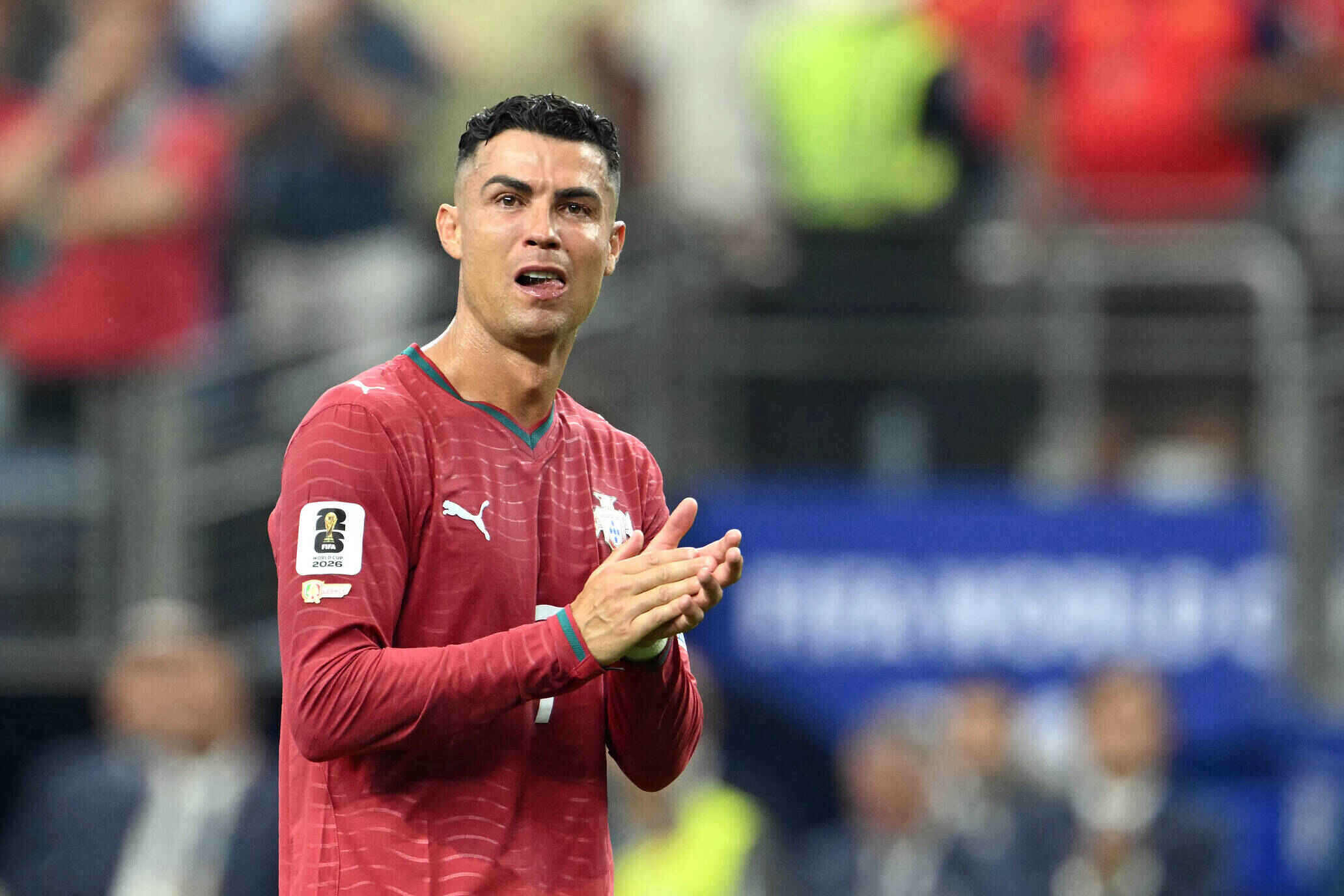 Ronaldo mờ nhạt trong trận đấu mà cả tập thể Bồ Đào Nha đều chơi không tốt. Ảnh: AFP