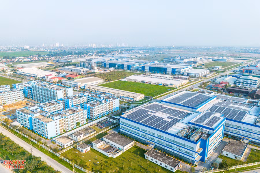 Khu công nghiệp VSIP Nghệ An 1 tại huyện Hưng Nguyên. (Ảnh: Phạm Tâm)