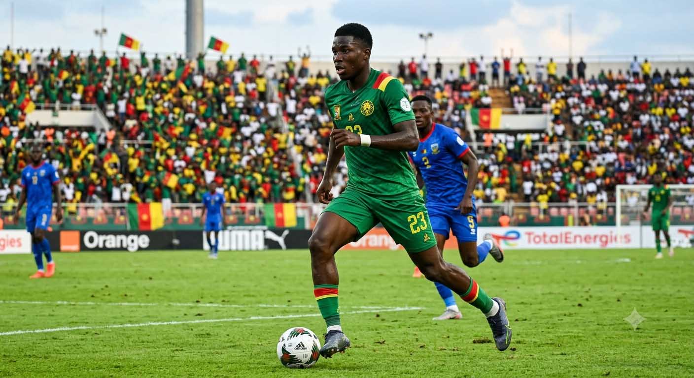 Carlos Baleba đã có kì AFCON 2026 ấn tượng. Ảnh tạo bởi Google Gemini