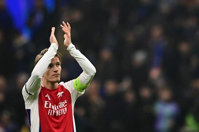 Odegaard đang có những tín hiệu tích cực về phong độ.  Ảnh: AFP