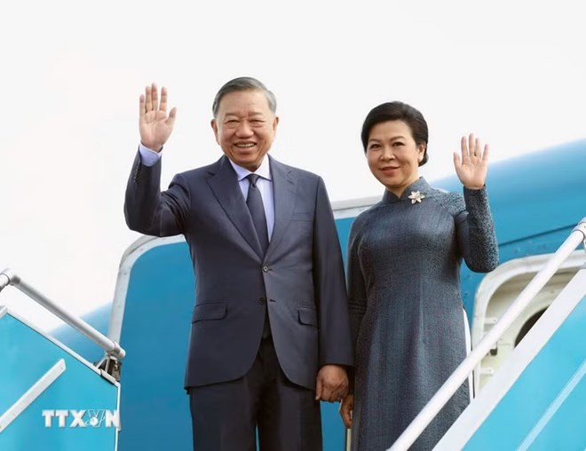 Tổng Bí thư, Chủ tịch nước Tô Lâm và Phu nhân lên đường thăm Nga, Pháp