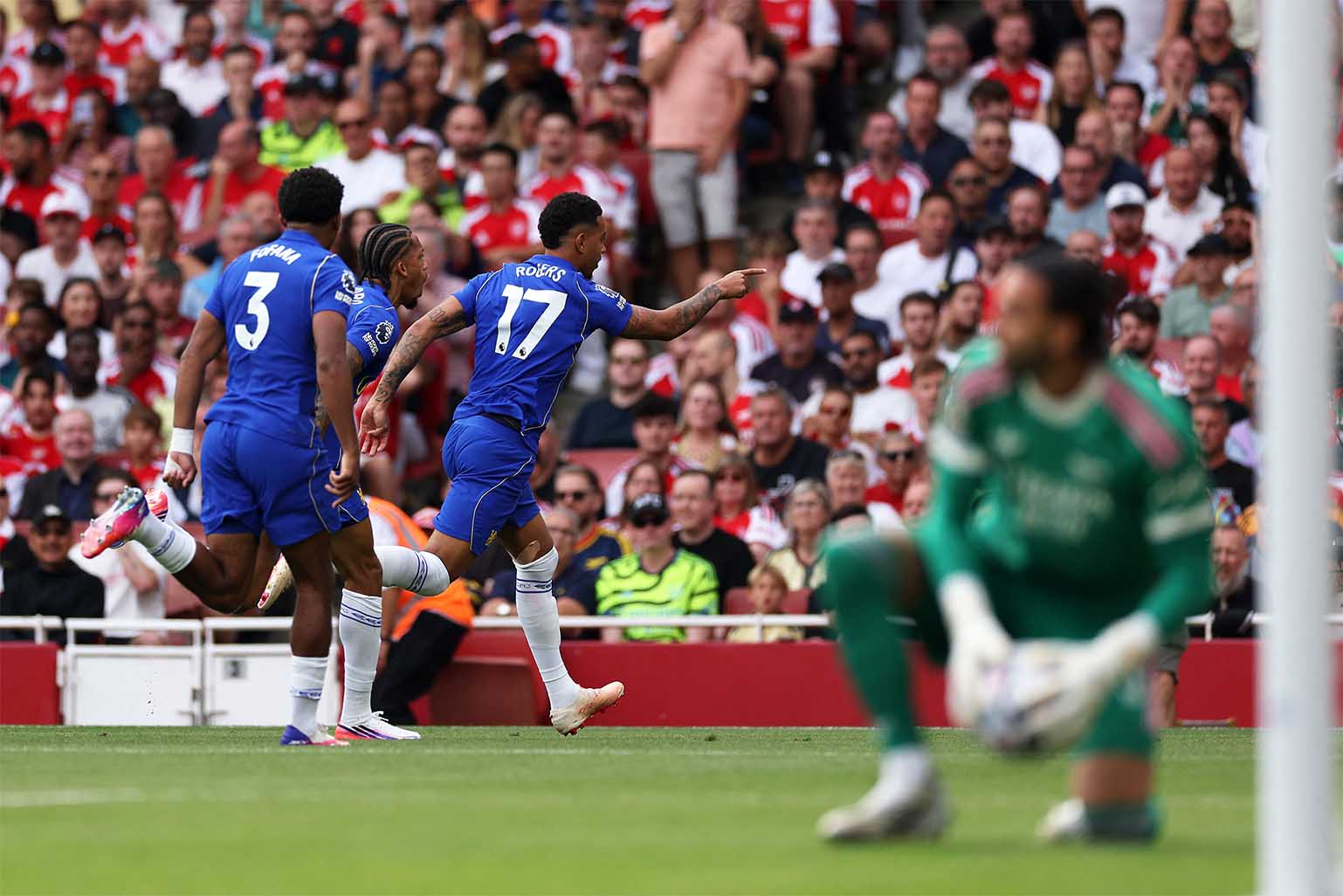 Nếu không có khoảnh khắc này, Arsenal sẽ toàn thắng và không để thủng lưới từ đầu mùa tại EPL. Ảnh: AFP