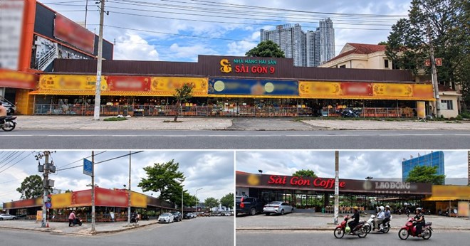 Tổ hợp nhà hàng, cà phê hơn 2.000m2 xây dựng không phép ở trung tâm Bình Dương cũ